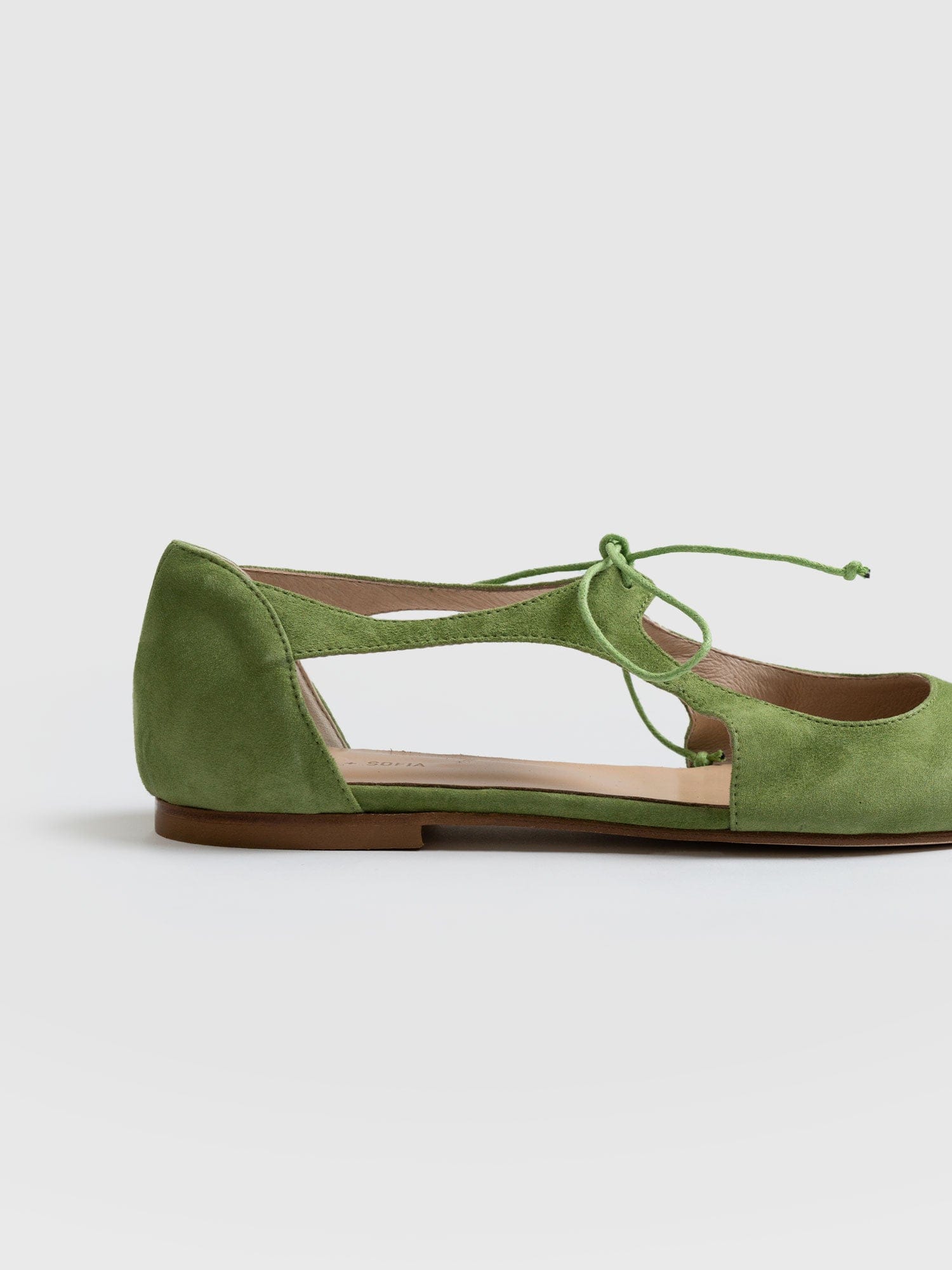 Tie Up Mary Janes Green - Women's Loafers | Saint + Sofia® UK